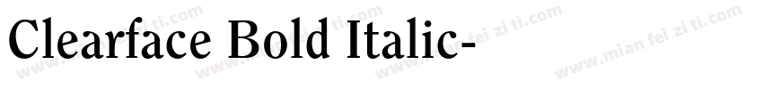 Clearface Bold Italic字体转换